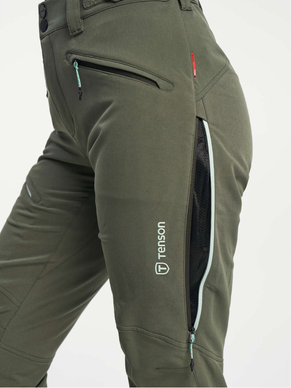 Tenson Pantaloni Softshell TENSON Touring pentru femei W kaki închis