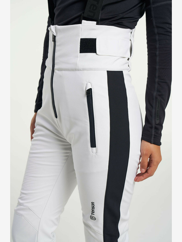 Tenson Pantaloni cu bretele TENSON Grace Softshell W alb