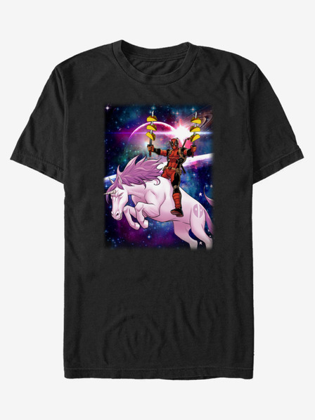 ZOOT.Fan Tricou unisex negru ZOOT.Fan Marvel Taco Unicorn