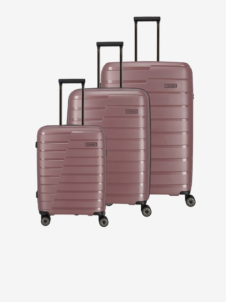 Travelite Set de trei valize de călătorie Travelite Air Base S,M,L roz