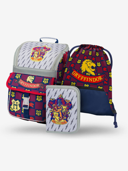BAAGL  Set școlar roșu și albastru - servietă, penar, geantă Baagl Zippy Harry Potter Gryffindor