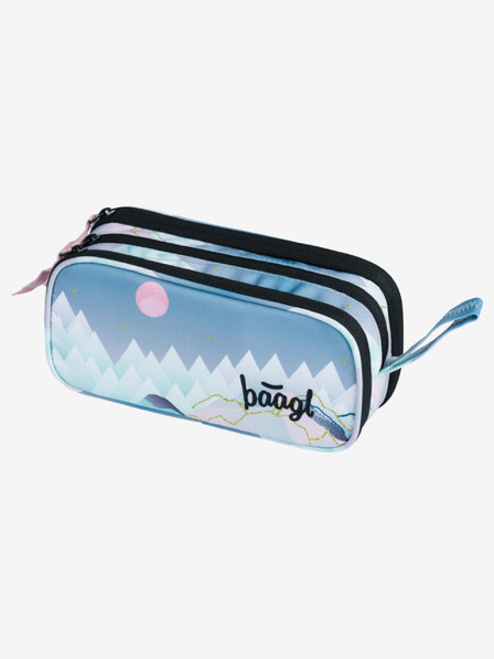 BAAGL  Valiză creion pentru elevi gri Baagl Moon