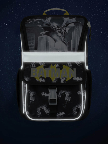 BAAGL  Geantă de școală neagră Zippy Baagl Batman Darky City
