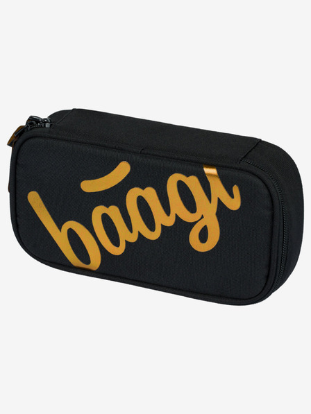 BAAGL  Servietă școlară neagră pentru creioane Baagl Metallic Bronze