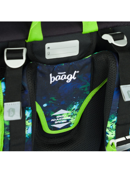 BAAGL  Geantă de școală verde Ergo Baagl Football Player