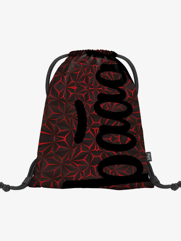 BAAGL  Geantă neagră Baagl Red Polygon