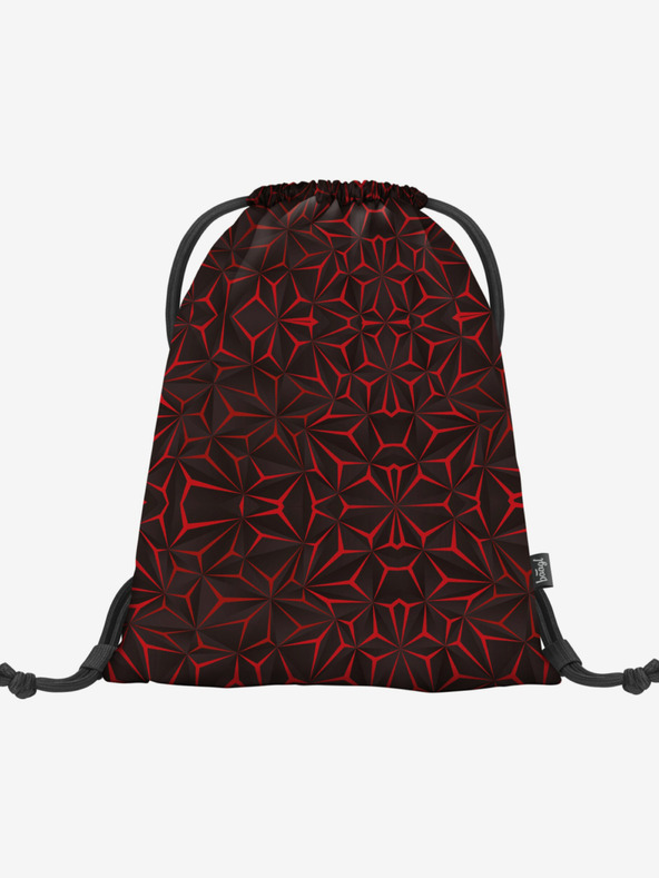 BAAGL  Geantă neagră Baagl Red Polygon