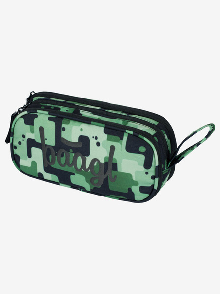 BAAGL  Set școlar negru - rucsac, penar, geantă Baagl Coolmate Green