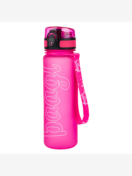 BAAGL  Sticlă de băut tritan cu logo roz - roz, 500 ml Baagl