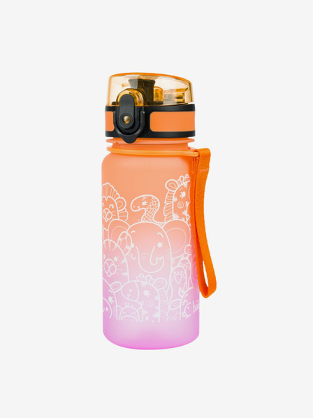BAAGL  Sticlă de băut Orange Tritan Gradient Animals, 350 ml Baagl