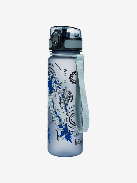 BAAGL  Sticlă de băut tritan gri roboți, 500 ml Baagl