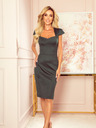 numoco Rochie midi cu decolteu frumos - Verde Numoco