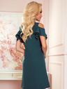 numoco Rochie flatantă cu volane fără umeri - verde Numoco