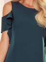 numoco Rochie flatantă cu volane fără umeri - verde Numoco