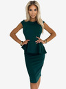 numoco Rochie midi elegantă cu volane - verde Numoco