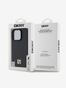 DKNY DKNY PU Leather Repeat Pattern Stack Logo MagSafe Back Cover pentru iPhone 16 Pro Black