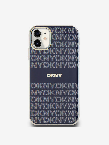 DKNY PC/TPU Repeat Pattern Tonal Stripe Magsafe Back Cover pentru iPhone 11 albastru DKNY
