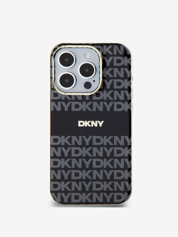 DKNY PC/TPU Repeat Pattern Tonal Stripe Magsafe Back Cover pentru iPhone 13 Pro Max negru DKNY
