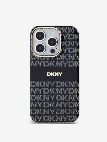 DKNY PC/TPU Repeat Pattern Tonal Stripe Magsafe Back Cover pentru iPhone 13 Pro Max negru DKNY
