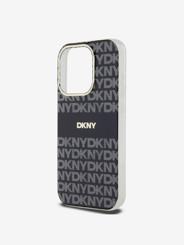 DKNY PC/TPU Repeat Pattern Tonal Stripe Magsafe Back Cover pentru iPhone 13 Pro Max negru DKNY