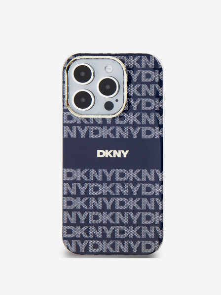 DKNY PC/TPU Repeat Pattern Tonal Stripe Magsafe Back Cover pentru iPhone 13 Pro albastru DKNY