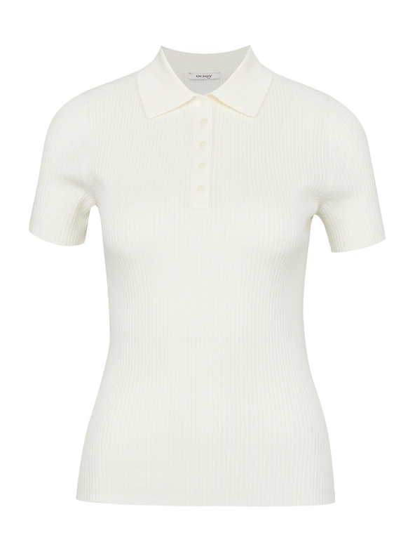 Orsay Tricou alb cu mânecă scurtă pentru femei ORSAY