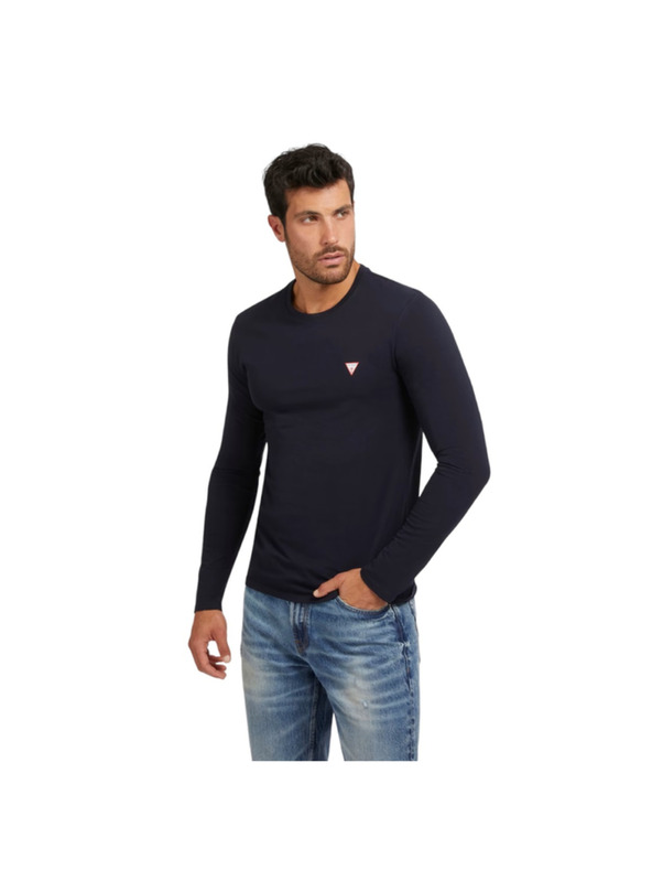 Guess Jeans Tricou bleumarin cu mânecă lungă Guess jeans