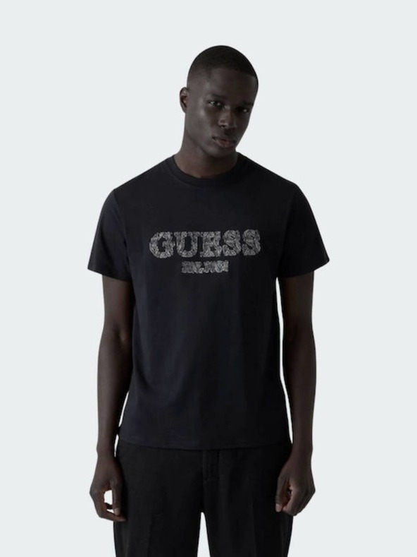 Guess Jeans Tricou bărbătesc negru k8fq4 Guess jeans