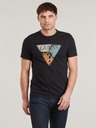 Guess Jeans Tricou bărbătesc negru triangle graphic Guess jeans