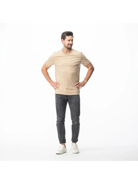 Guess Jeans Tricou bărbătesc bej 4G Guess jeans