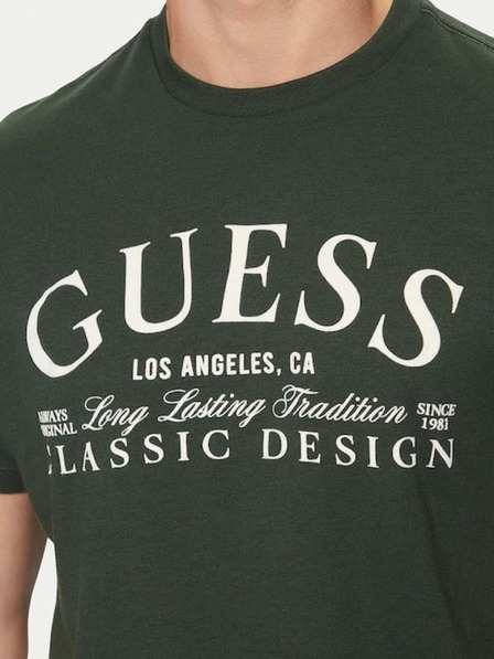 Guess Jeans Tricou bărbătesc verde jungle green Guess jeans