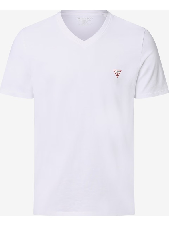 Guess Jeans Tricou Slim Fit alb Guess Jeans T-Shirt G011 Pure White pentru bărbați