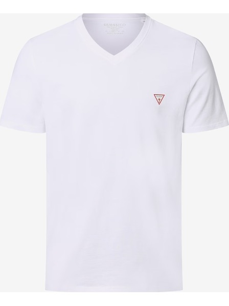 Guess Jeans Tricou Slim Fit alb Guess Jeans T-Shirt G011 Pure White pentru bărbați