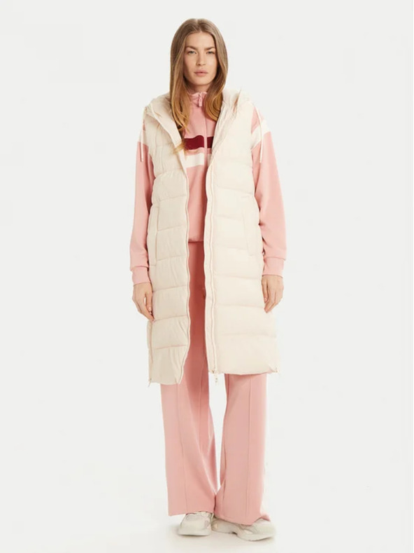 Guess Jeans Jachetă damă albă din puf Guess jeans