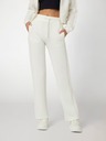 Guess Jeans Pantaloni sport damă albi cu logo lateral Guess jeans