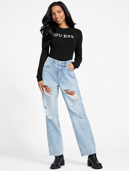 Guess Jeans Pulover negru jblk pentru femei Guess jeans