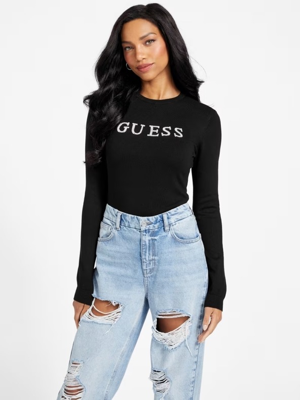 Guess Jeans Pulover negru pentru femei JBLK Guess Jeans