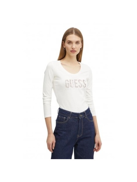 Guess Jeans Tricou alb Python pentru femei Guess jeans