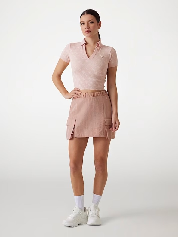 Guess Jeans Top fără cusături roz pentru femei Guess jeans