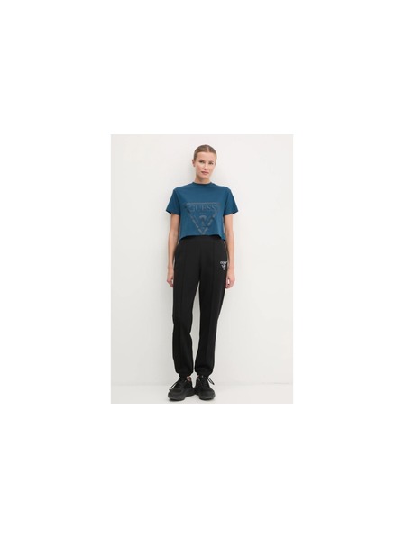 Guess Jeans Tricou crop albastru Colette pentru femei Guess jeans