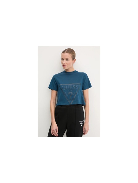 Guess Jeans Tricou crop albastru Colette pentru femei Guess jeans