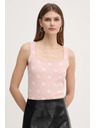 Guess Jeans Top damă roz cu imprimeu integral 4G Guess Jeans