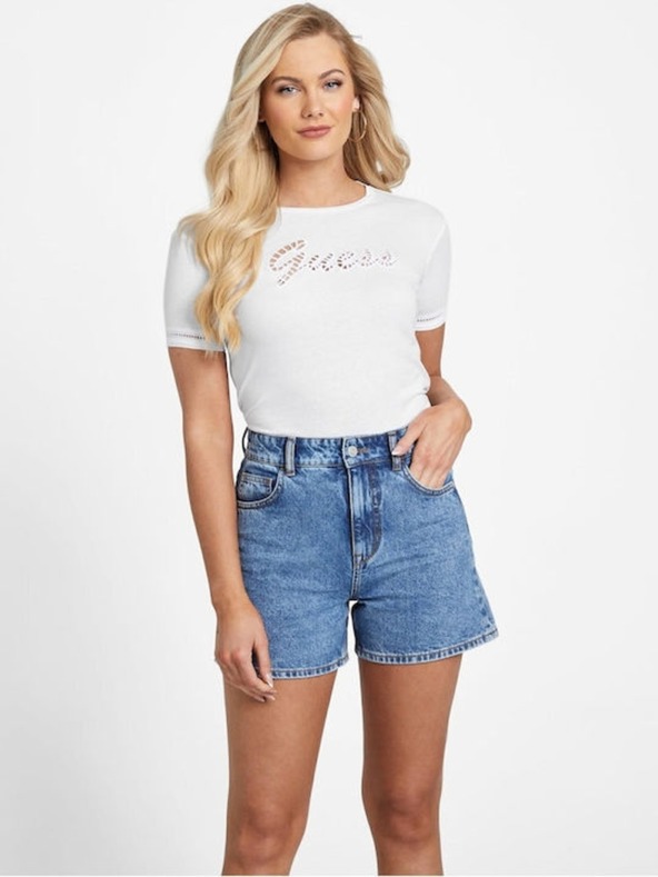 Guess Jeans Tricou damă alb Guess Blouse Cotton