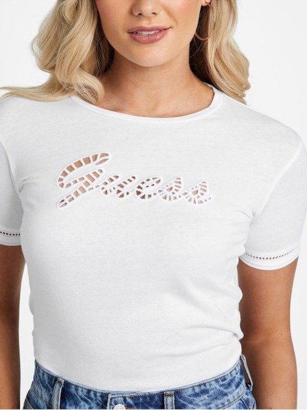 Guess Jeans Tricou damă alb Guess Blouse Cotton