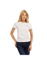 Guess Jeans Tricou damă roz deschis cu logo mini triunghiular Guess Jeans