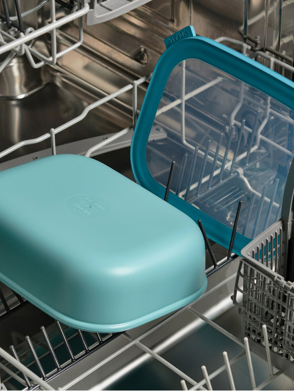 Mepal Set de boluri dreptunghiulare Mepal Cirqula în culoare albastru deschis 750 + 1500 + 3000 ml