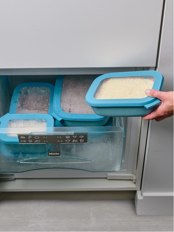 Mepal Set de boluri dreptunghiulare Mepal Cirqula în culoare albastru deschis 750 + 1500 + 3000 ml