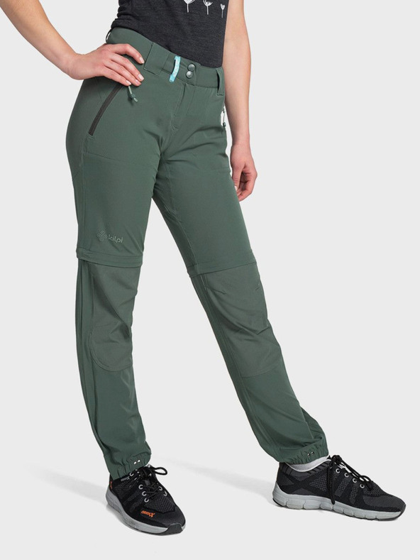 Kilpi Pantaloni de exterior verde închis pentru femei Kilpi HOSIO