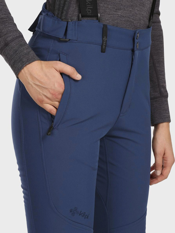 Kilpi Pantaloni de schi softshell pentru femei, albastru închis Kilpi RHEA