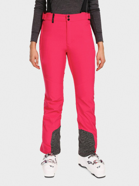 Kilpi Pantaloni de schi softshell roz închis pentru femei Kilpi RHEA
